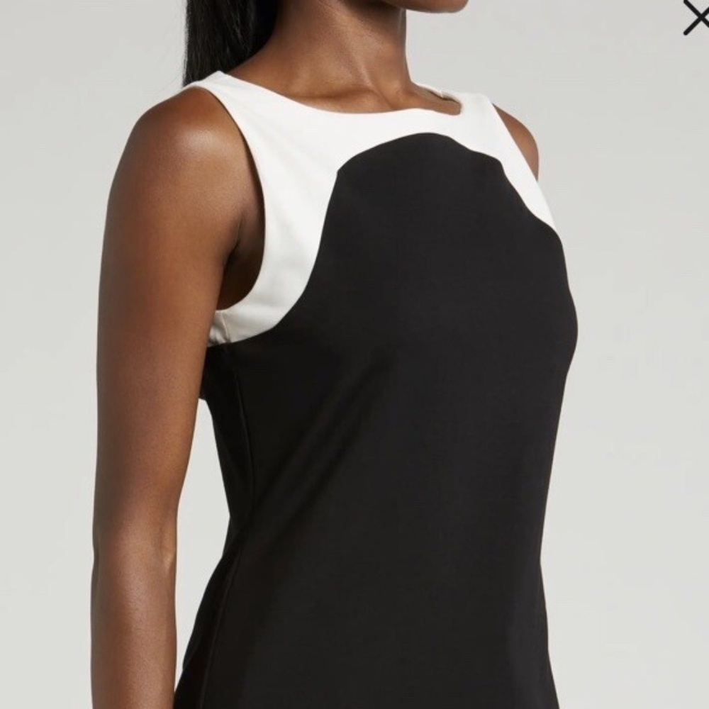 Nordstrom Halogen Bateau Top Women’’s Black & White Open Back Blouse